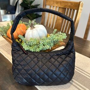 MZ Wallace small black Metro shoulder bag.     Includes detachable pouch. NWT